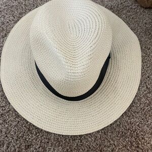 BP Cream Woven Hat with Black Band